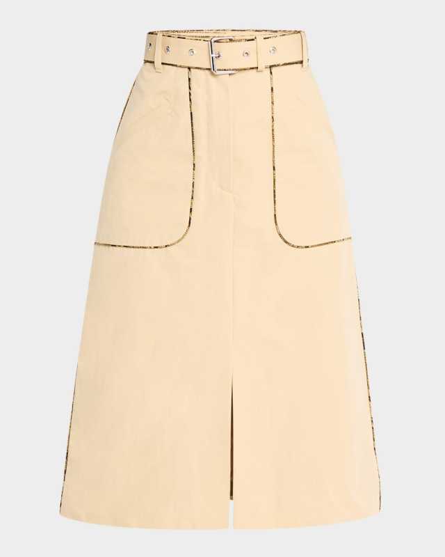 Sheraz Belted Knee Skirt
